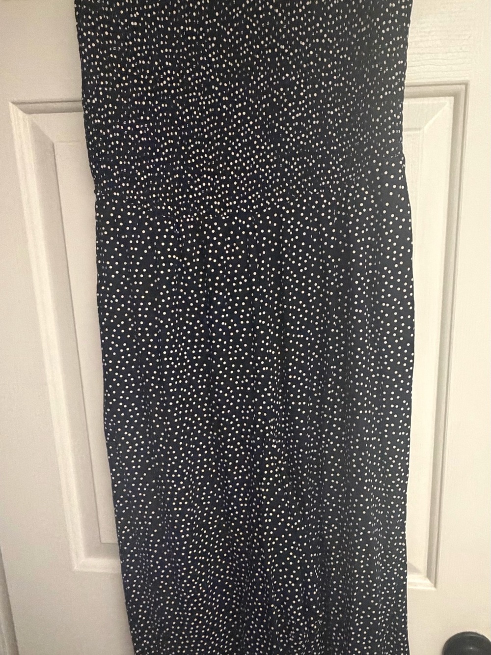 Andrew Marc Black and White Polka Dot Jumpsuit